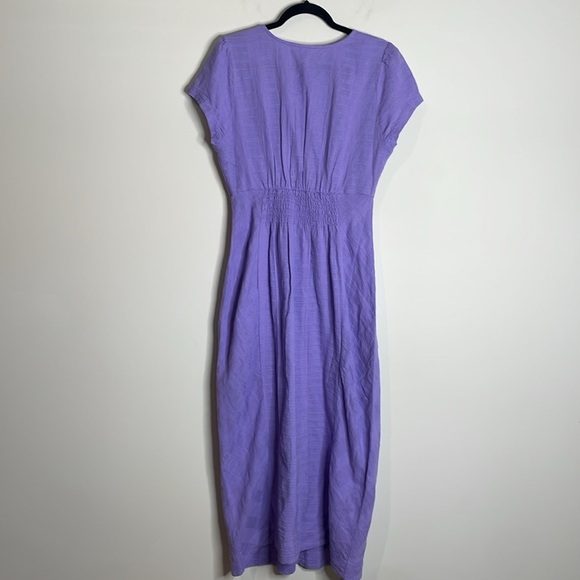 Free People | Women’s New in Town Midi Button Down Dress in Moonberry Size L NWT - Picture 6 of 7